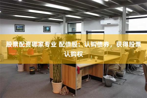 股票配资哪家专业 配债股：认购债券，获得股票认购权