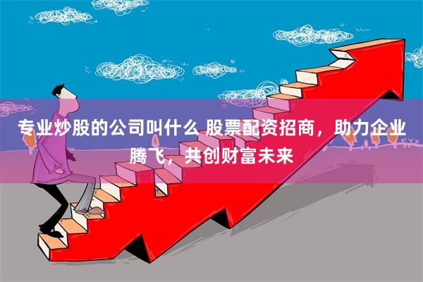 专业炒股的公司叫什么 股票配资招商，助力企业腾飞，共创财富未来